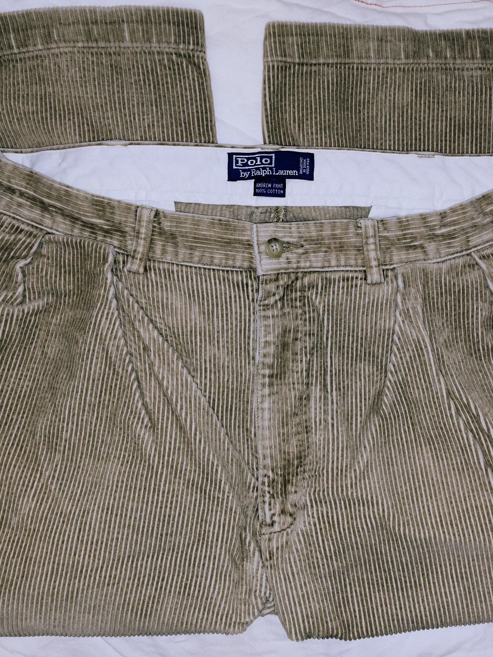 Polo by Ralph Lauren Tan Wide-Wale Corduroy Pants